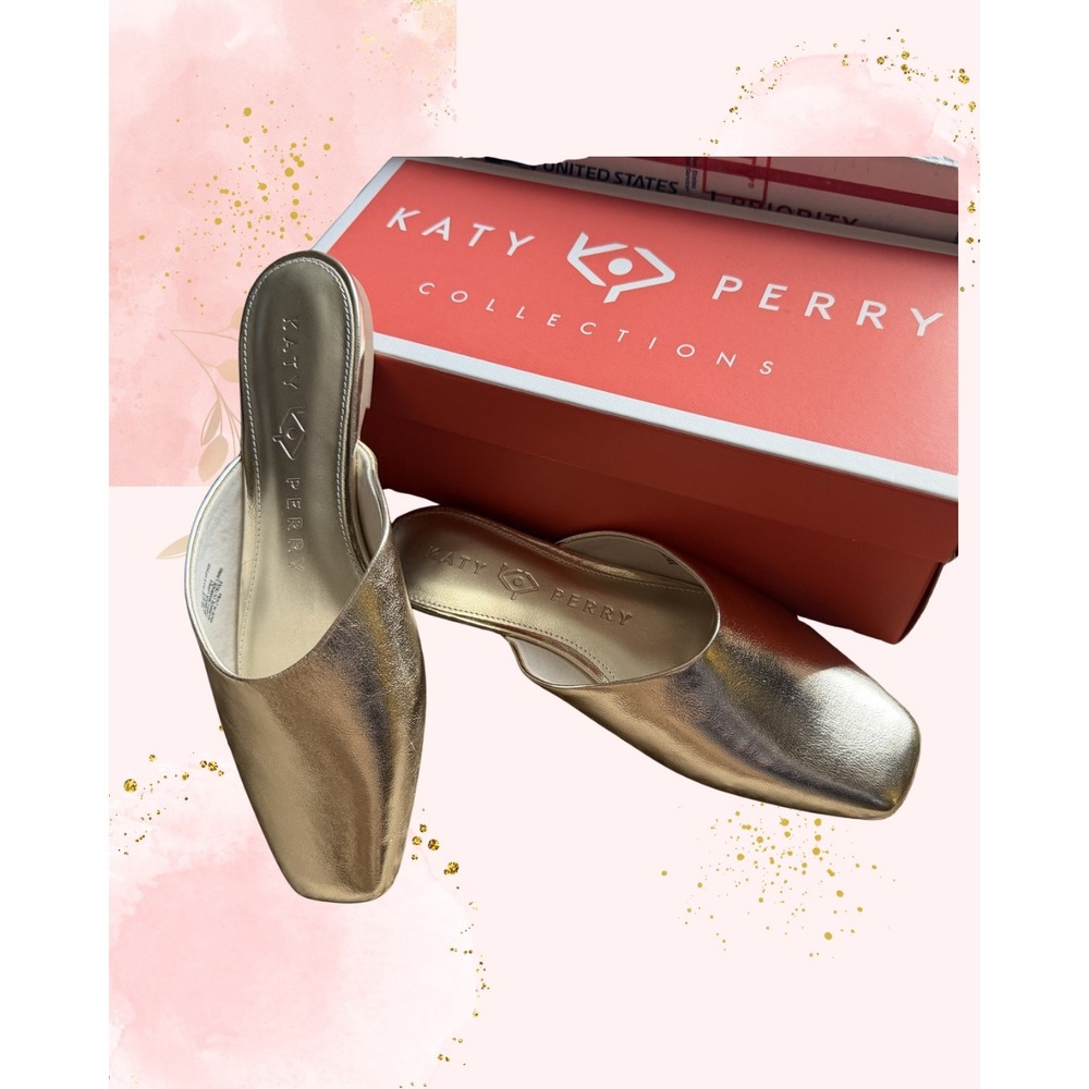 *NIB* Katy‎ Perry Collections "The Evie Mule"Metallic Champagne Gold - Size 8.5